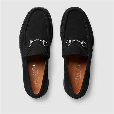 black suede gucci shoes|Gucci fur loafers men.